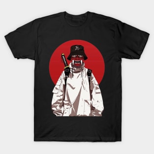 Japanese Samurai Vaporwave Urban Style T-Shirt